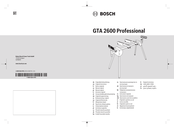 Bosch GTA 2600 Professional Original Instructions Manual