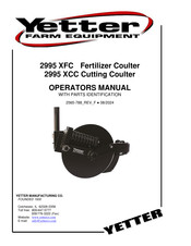 Yetter 2995 XCC Operator's Manual