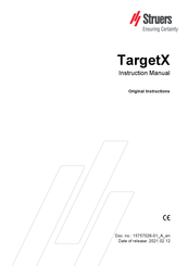 Struers TargetX Instruction Manual