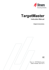Struers TargetMaster Instruction Manual