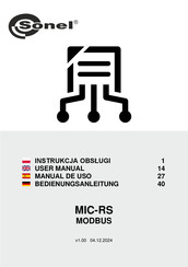 Sonel MIC-RS User Manual