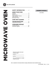 GE GCST09N1WBB Owner's Manual