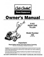 Cub Cadet 440 Owner's Manual