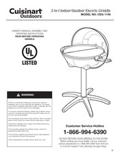 Cuisinart Outdoors CEG-1149 Owners Manual Assembly And Operating Instructions