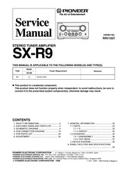 Pioneer SX-R9 Service Manual