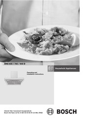 Bosch DKE 745 D Operating And Installation Instructions