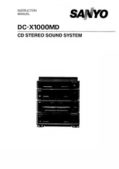 Sanyo DC-X1000MD Instruction Manual