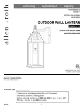 LF ALLEN+ROTH WLM144BK Manual