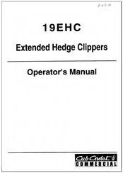 Cub Cadet Commercial 19EHC Operator's Manual