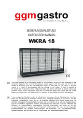 GGM gastro WKRA 18 Instruction Manual