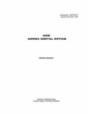 Ampex 1420200 Service Manual