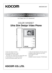 KOCOM KCV-D464V D1 Manual