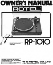 Rotel RP-1010 Owner's Manual