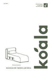 Koala BANGALOW MODULAR SOFA Manual