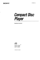 Sony CDP-C800 Operating Instructions Manual