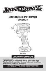 MasterForce ULTRA COMPACT 241-0342 Operator's Manual