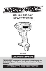 MasterForce 241-0496 Operator's Manual