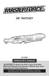 MasterForce 241-0343 Operator's Manual