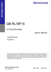 Renesas QB-RL78F15 User Manual