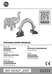 PLAYTIVE INFLATABLE WATER SPRINKLER Instructions For Use Manual