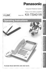 Panasonic KX-TS401W - Speakerphone Operating Instructions Manual