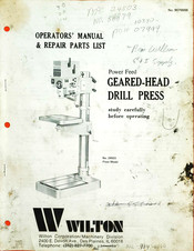 Wilton 24503 Operator's Manual