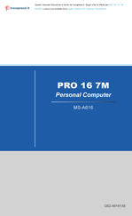MSI PRO 16 10M User Manual - Quick Manual