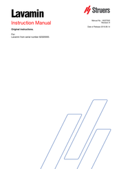 Struers Lavamin Instruction Manual