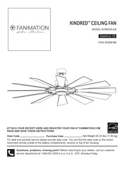 Fanimation KINDRED LP8543LGR Manual