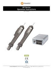 Mountz HF100N Operation Instructions Manual