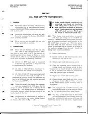 Bell System Plant Series Service Manual