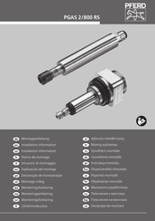 PFERD PGAS 2/800 RS Installation Information