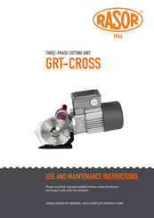 RASOR GRT-CROSS Use And Maintenance Instructions