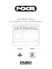 Duro NXR LSD3622 Manual For Installation, Care & Maintenance