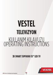VESTEL 3D SMART 55PF8080 Operating Instructions Manual