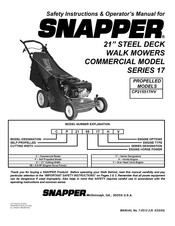 Snapper CP215517HV Safety Instructions & Operator's Manual