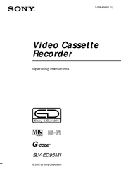 Sony SLV-ED95MI Operating Instructions Manual