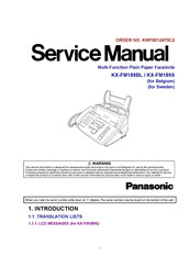 Panasonic KX-FM189BL Service Manual