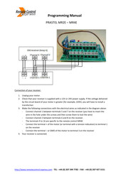 PRASTEL MR2E Programming Manual