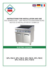 RM SPL-7012 E Instructions For Installation And Use Manual