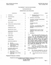 Bell System DATASPEED 5B Operation Manual