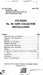 AT&T Bell System 50A Installation Manual