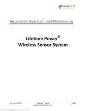Powercast Lifetime Power Installation, Operation And Maintenance Manual