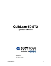 ESI New Wave Research QuikLaze-50 ST2 Operator's Manual