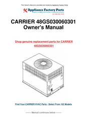 Carrier 48GX024060 Installation, Start-Up, And Operating Instructions Manual