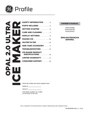 GE Profile OPAL 2.0 ULTRA Owner's Manual