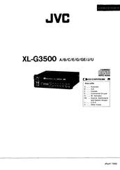 JVC XL-G3500 Manual