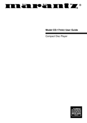 Marantz CD-17MKII KI Modified User Manual