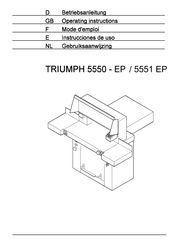 MBM MBM Triumph 5550 EP Operating Instructions Manual