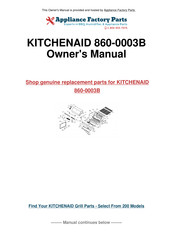 KitchenAid 1031595 Installation Instructions And Use & Care Manual